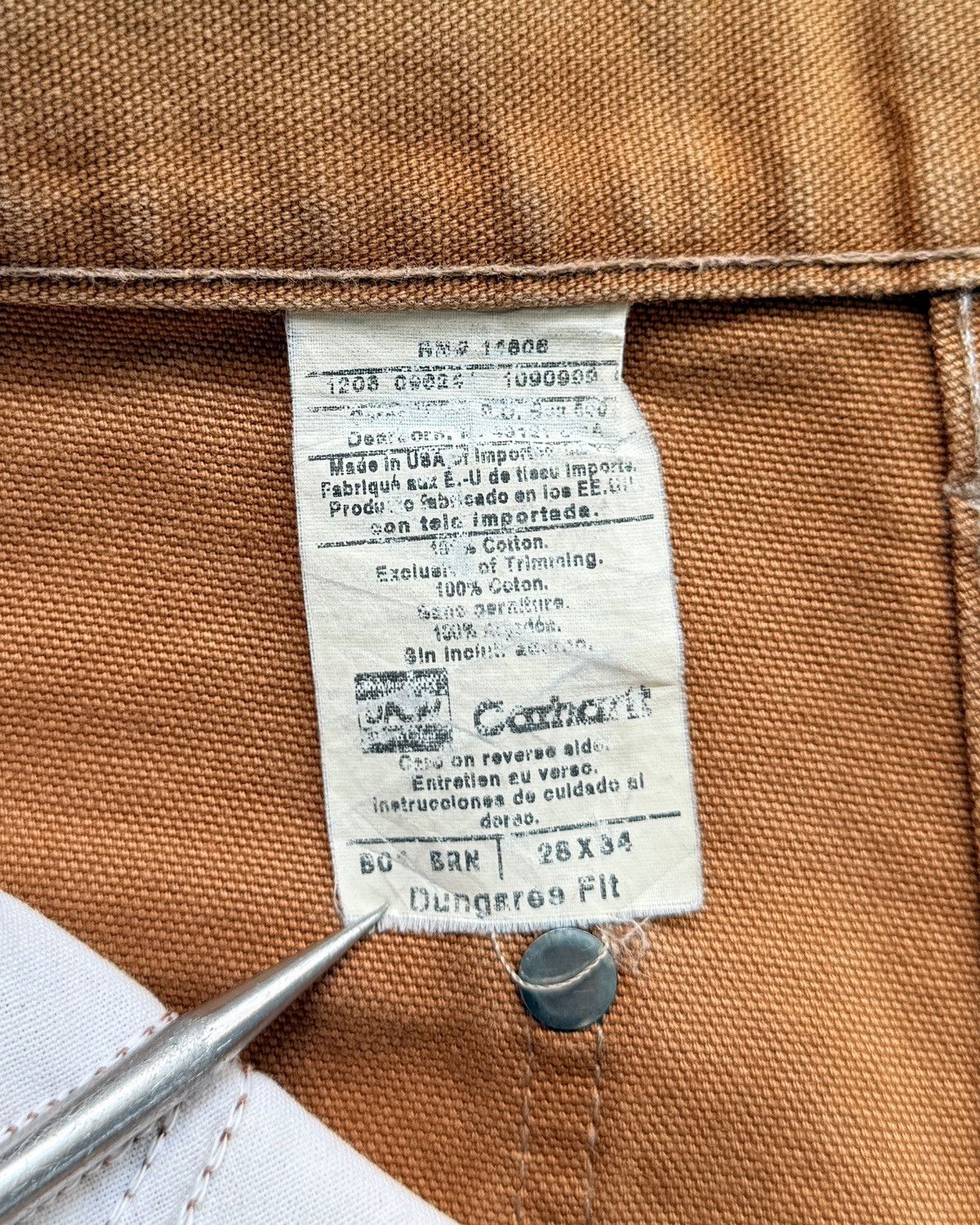 Carhartt VTG Carhartt Doubleknee B01 BRN ⭐️ Size US 29 - 4 Thumbnail