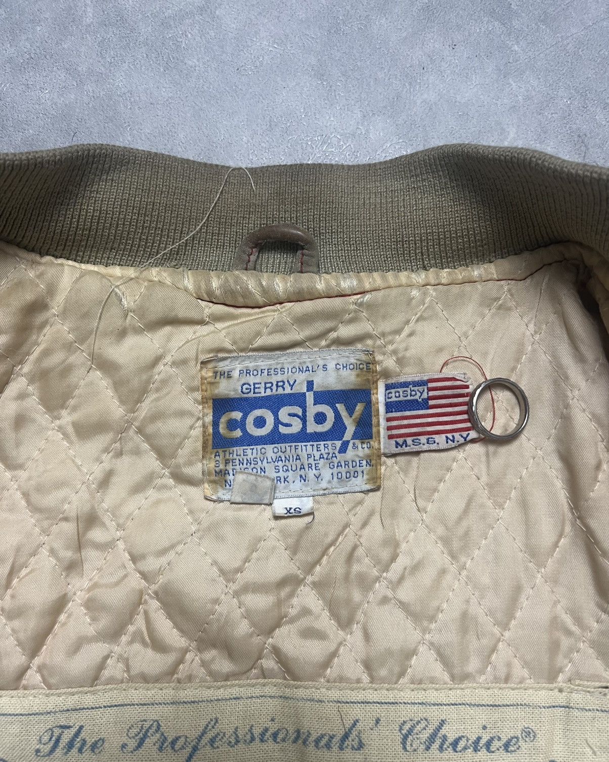 Genuine Leather Gerry Cosby ‘Salmon’ Faded Leather Varsity Jacket Size US M / EU 48-50 / 2 - 6 Thumbnail