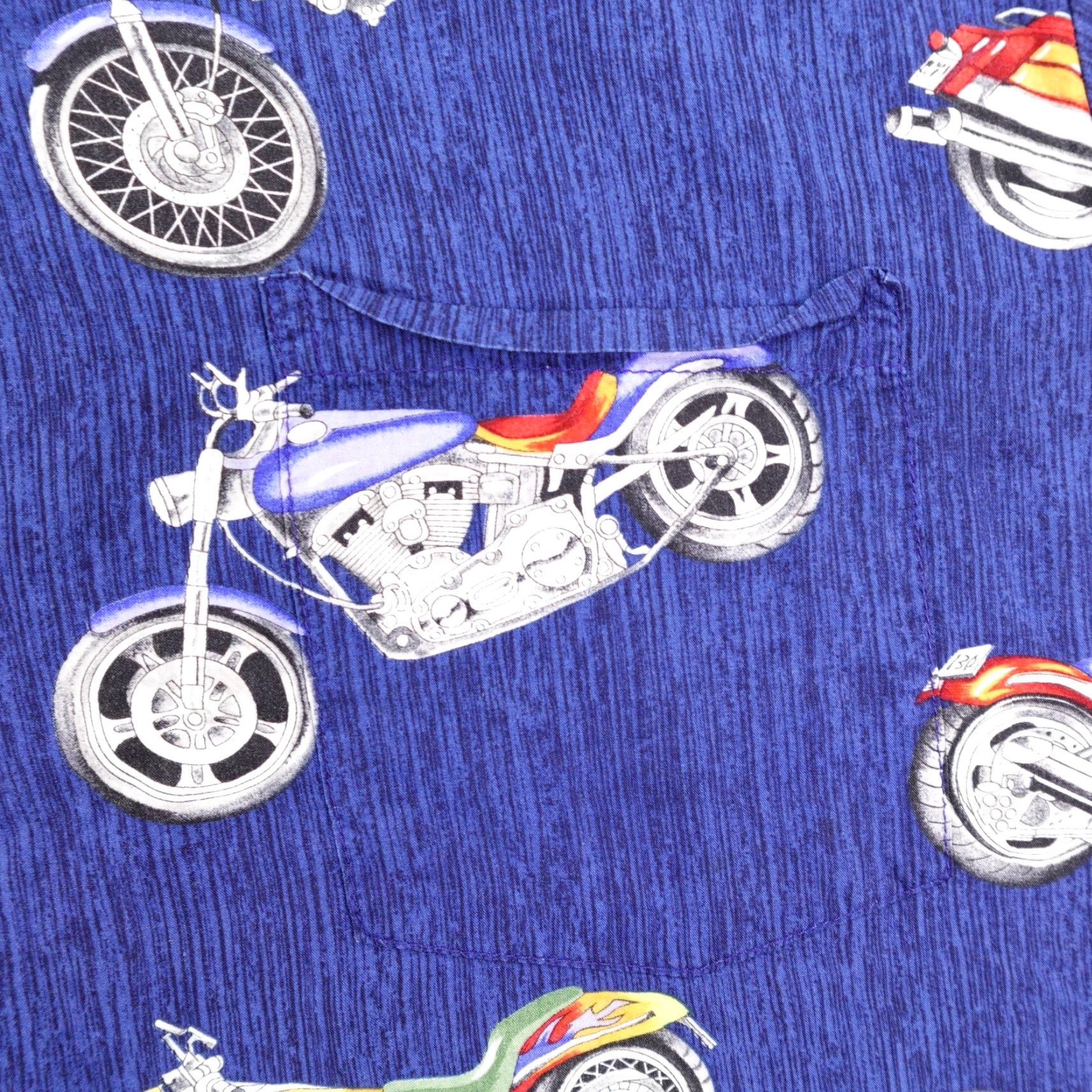 Paradise Found Vintage Paradise Found Shirt Mens XL Blue Motorcycle Hawaiian Aloha Button Up Size US XL / EU 56 / 4 - 3 Thumbnail