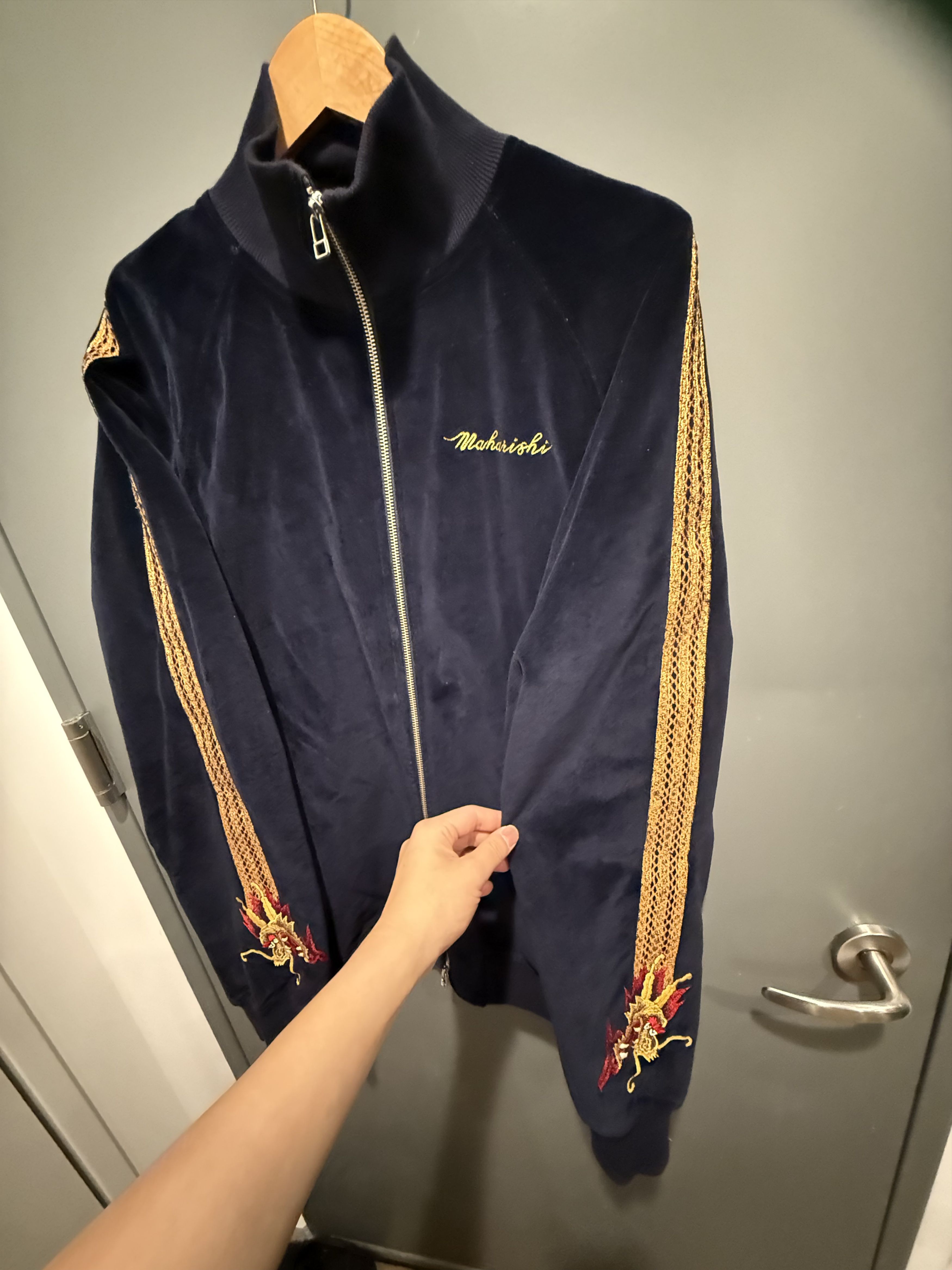 Maharishi Maharishi Velvet Jacket with dragon Embroidery Size US L / EU 52-54 / 3 - 3 Thumbnail