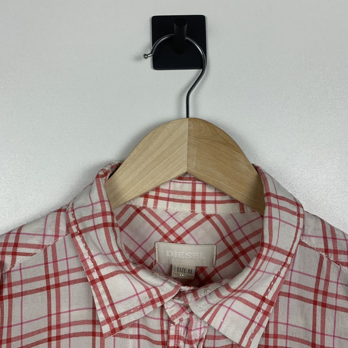 Diesel Vintage Y2K Diesel Avant Garde Plaid Shirt Short Sleeve XL Size US XL / EU 56 / 4 - 7 Thumbnail