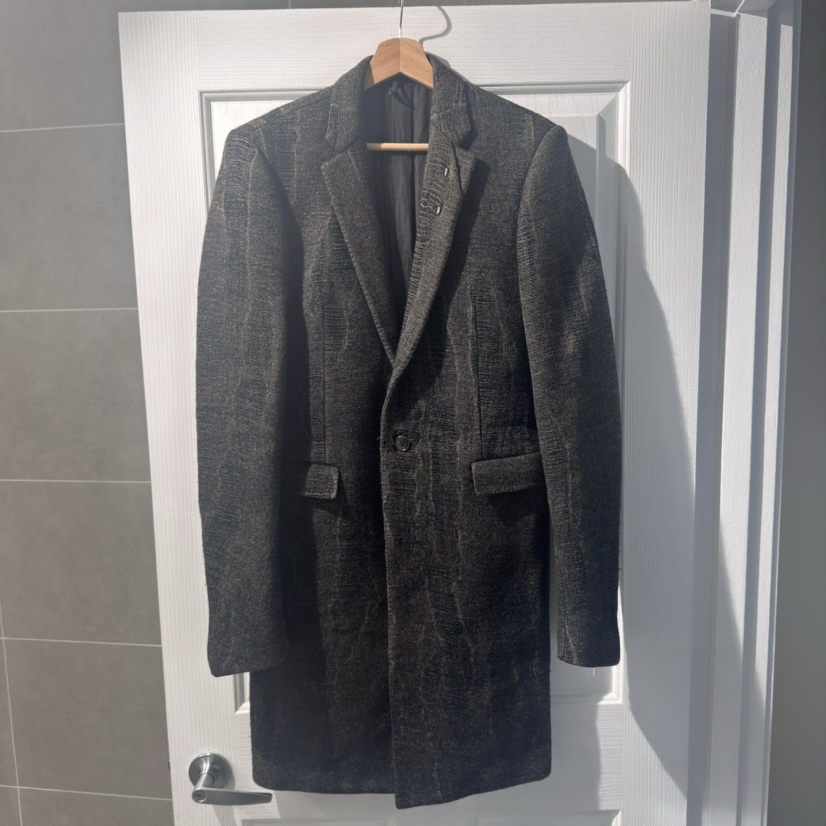 Deepti Deepti Black Wool Membrane Sleeve Long Jacket – Size 48 Size US M / EU 48-50 / 2 - 2 Thumbnail
