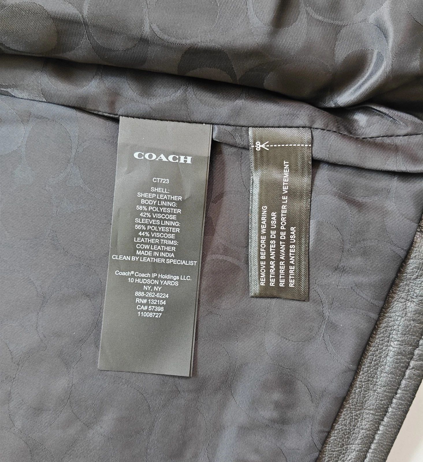 Coach Coach Leather Jacket FTP 5063 Size US XS / EU 42 / 0 - 7 Thumbnail