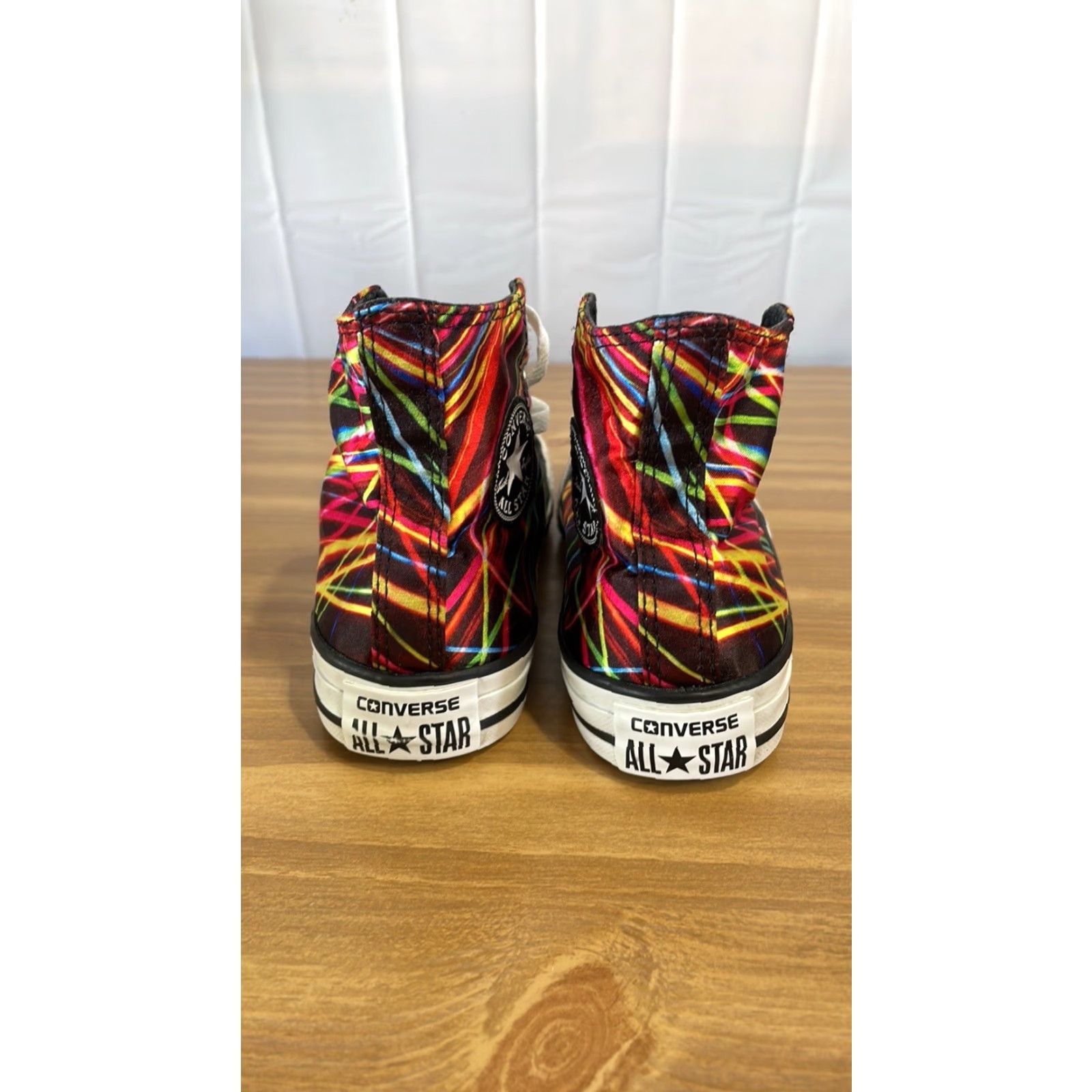 Converse Converse Hi-Top Laser Neon Striped Sneakers - Mens Size 4/Womens Size 6 Size US 4 / IT 34 - 4 Thumbnail