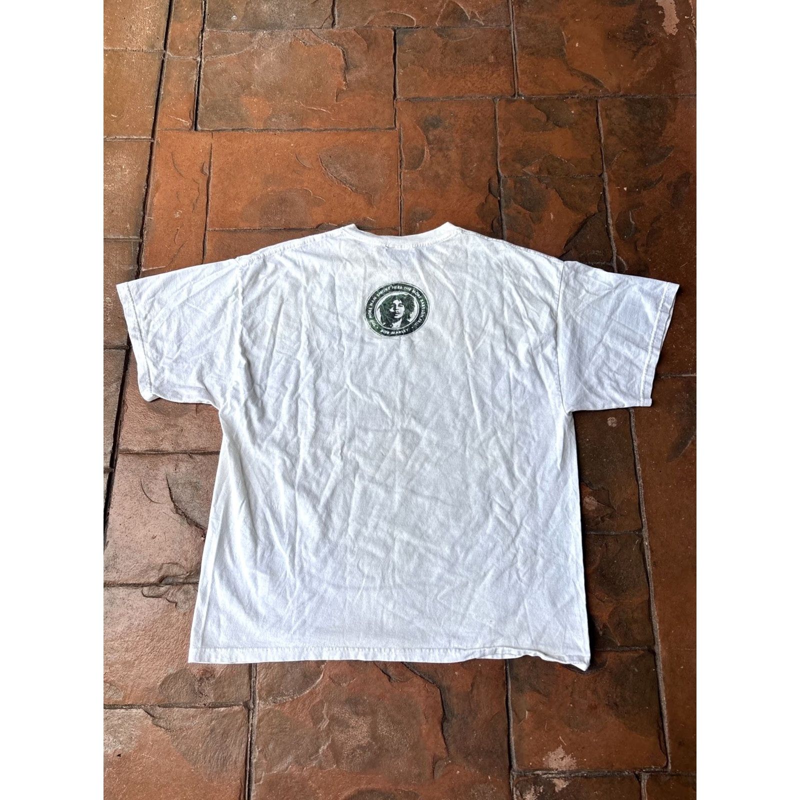 Vintage VINTAGE Zion Rootswear T-Shirt XL White Bob Marley The More Man Smoke Herb Reggae Crew Neck Short Sleeve Graphic Print 90s Music Size US XL / EU 56 / 4 - 6 Thumbnail