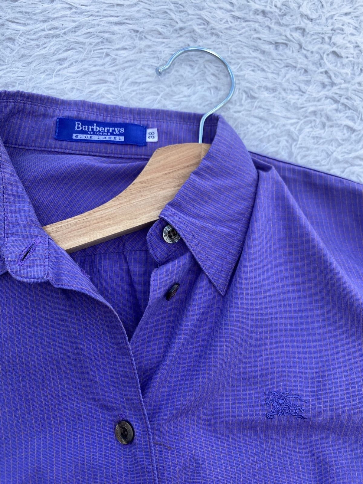 Burberry Rare Vintage 90s Burberry Blue Label Women Buttons Shirt Size XS / US 0-2 / IT 36-38 - 6 Thumbnail
