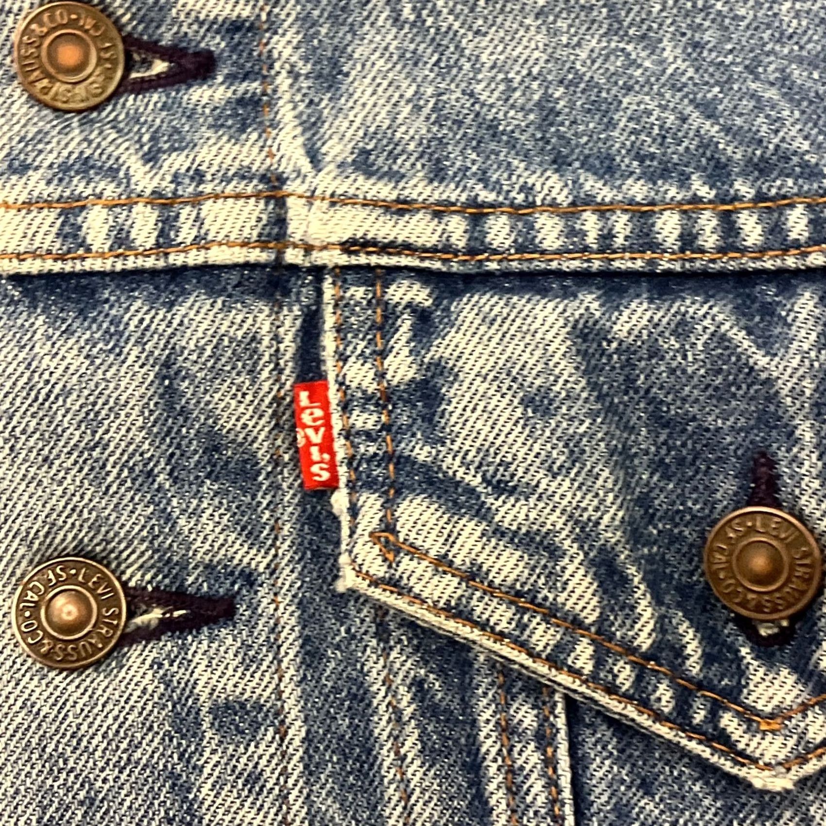 Levi's VINTAGE Levi’s 70506 Denim Jacket Mens 40R Blue USA Trucker 80s 90s Size US XXS / EU 40 - 2 Thumbnail