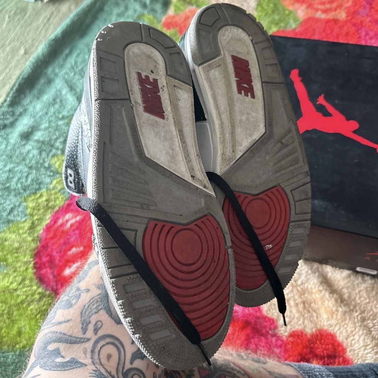 Jordan Brand × Nike Air Jordan 3 Retro Black Cement 2018 Size US 8.5 / EU 41-42 - 5 Thumbnail