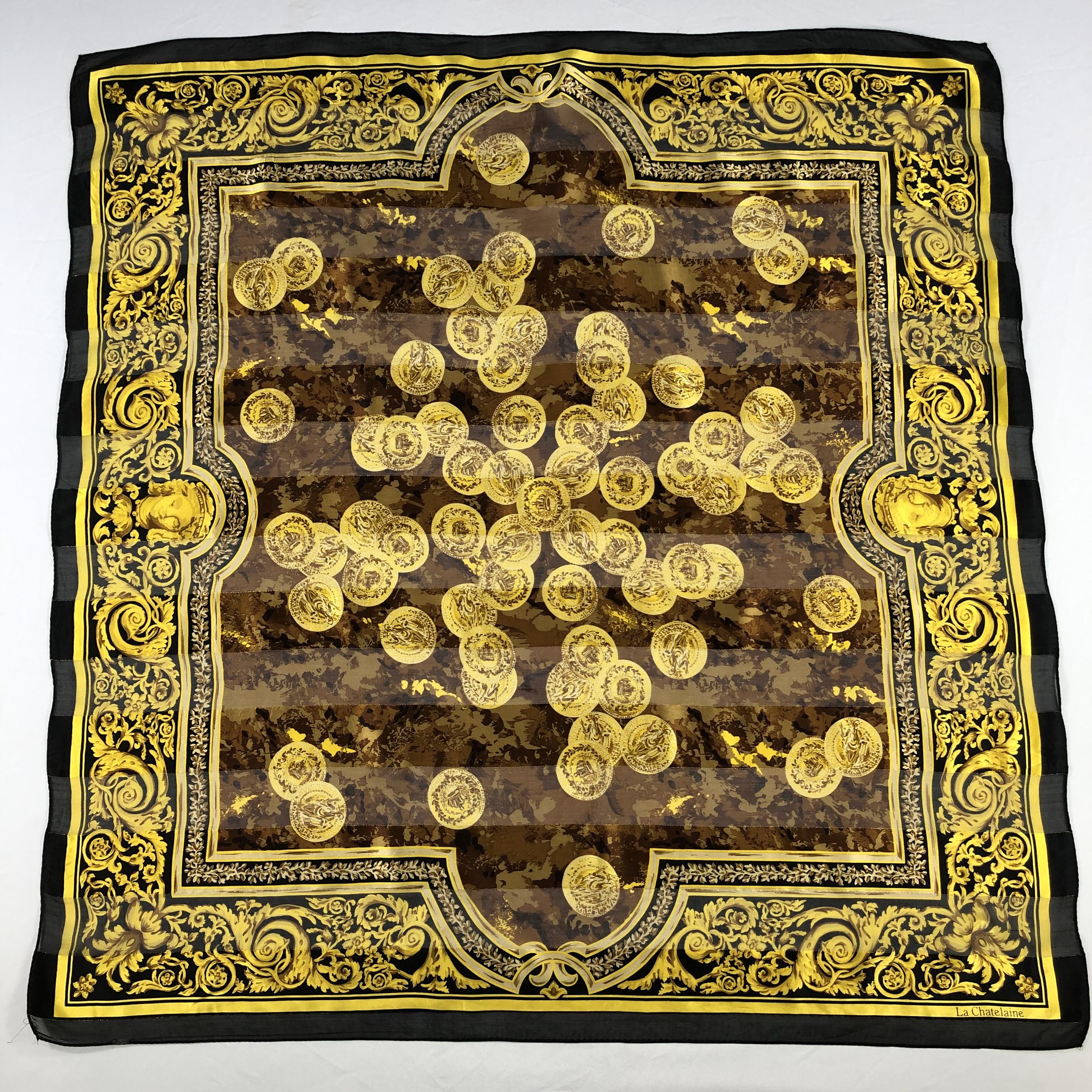 Vintage Vintage La Chatelaine Silk Scarf Size ONE SIZE - 2 Thumbnail