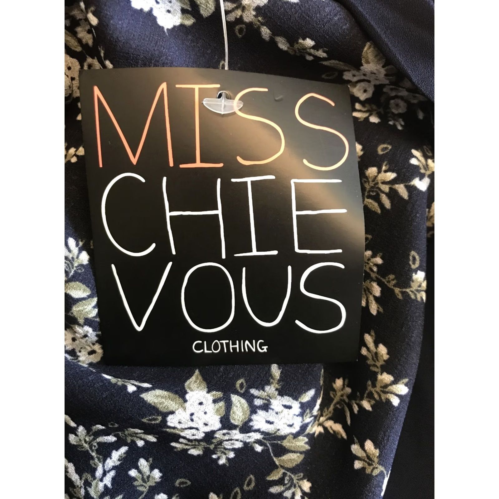 Vintage Miss Chievous Tunic Tank Blouse Shirt Women Blue Floral Sleeveless High Neck Boho 693 S Size S / US 4 / IT 40 - 3 Thumbnail