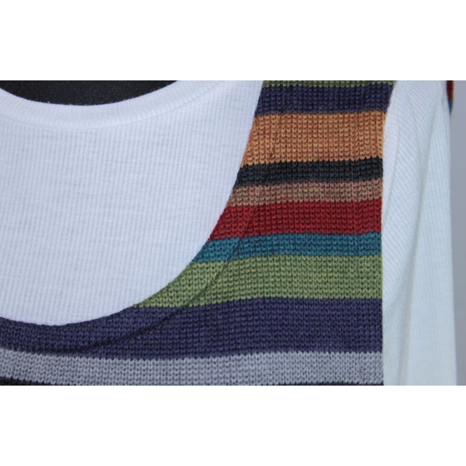 Vintage Deerberg Vest Wool Deerberg Womens Vest Short Wool Vest Multicoloured Round Neck Size S Womens Clothing Size 28" / US 6 / IT 42 - 2 Thumbnail