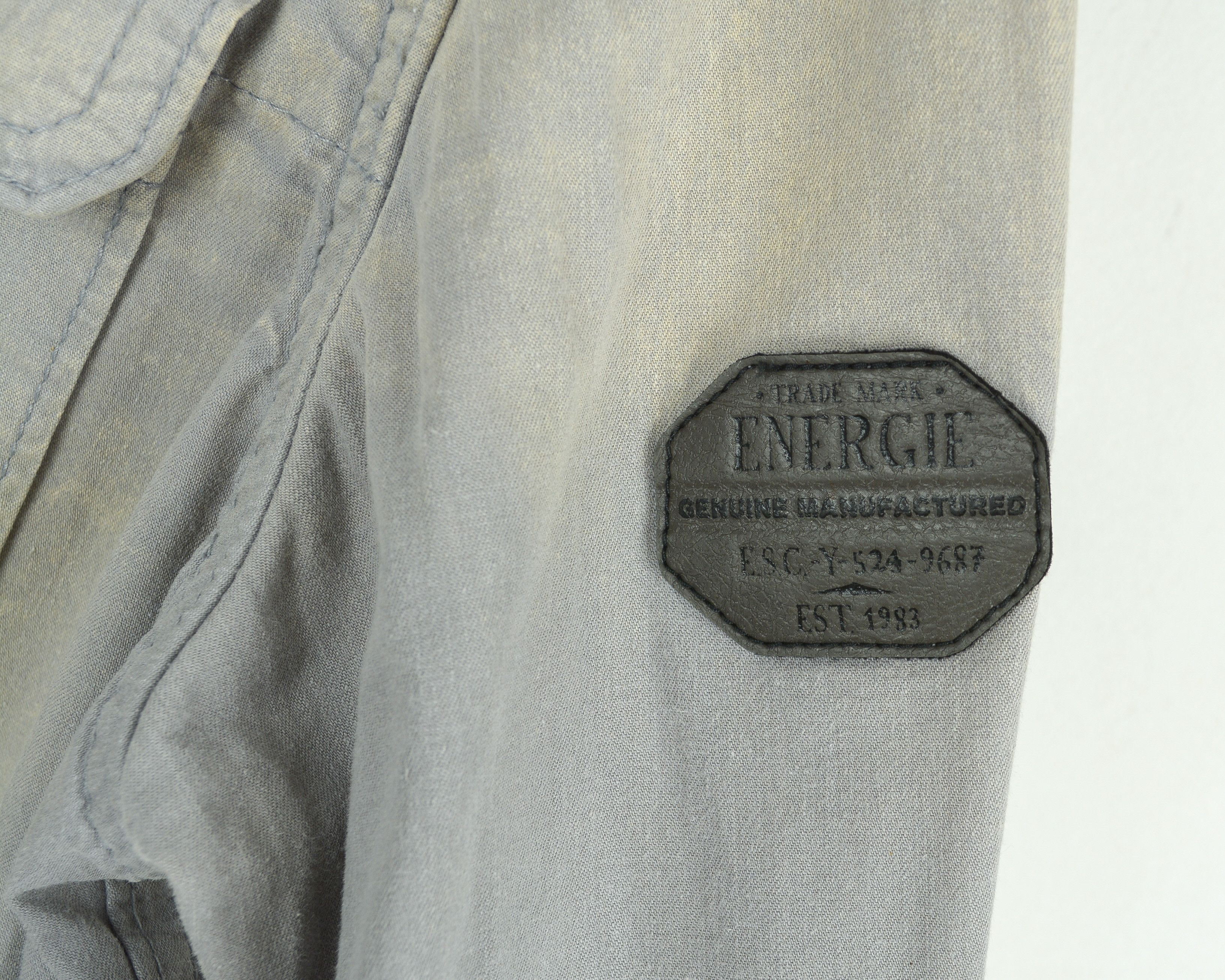 Energie Button Up Shirt Denim Grey Long Sleeved Casual Cotton Top Size US M / EU 48-50 / 2 - 5 Thumbnail