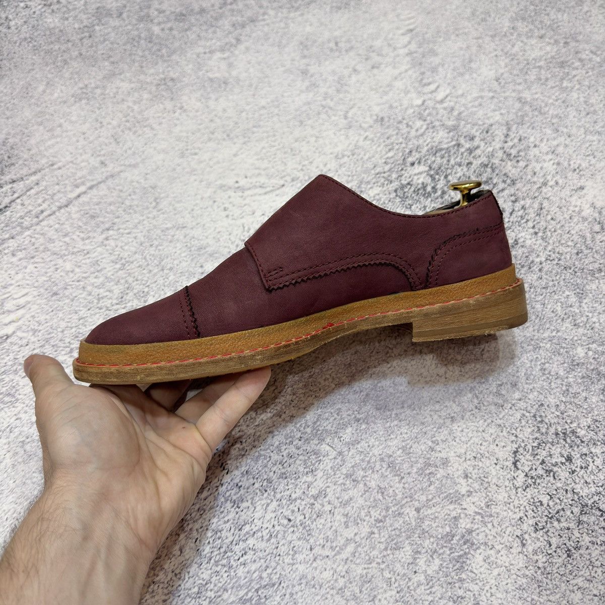 Pollini Pollini Mens Nubuck Leather Double Monk Shoes US9 UK8 EU42 Size US 9 / EU 42 - 5 Thumbnail