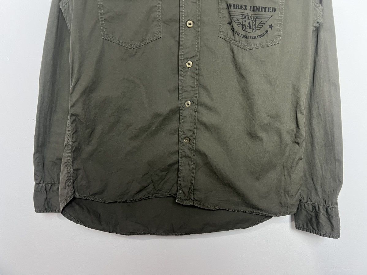 Avirex Avirex Limited Long Sleeve Olive Green Button Up Shirt Size US L / EU 52-54 / 3 - 4 Thumbnail