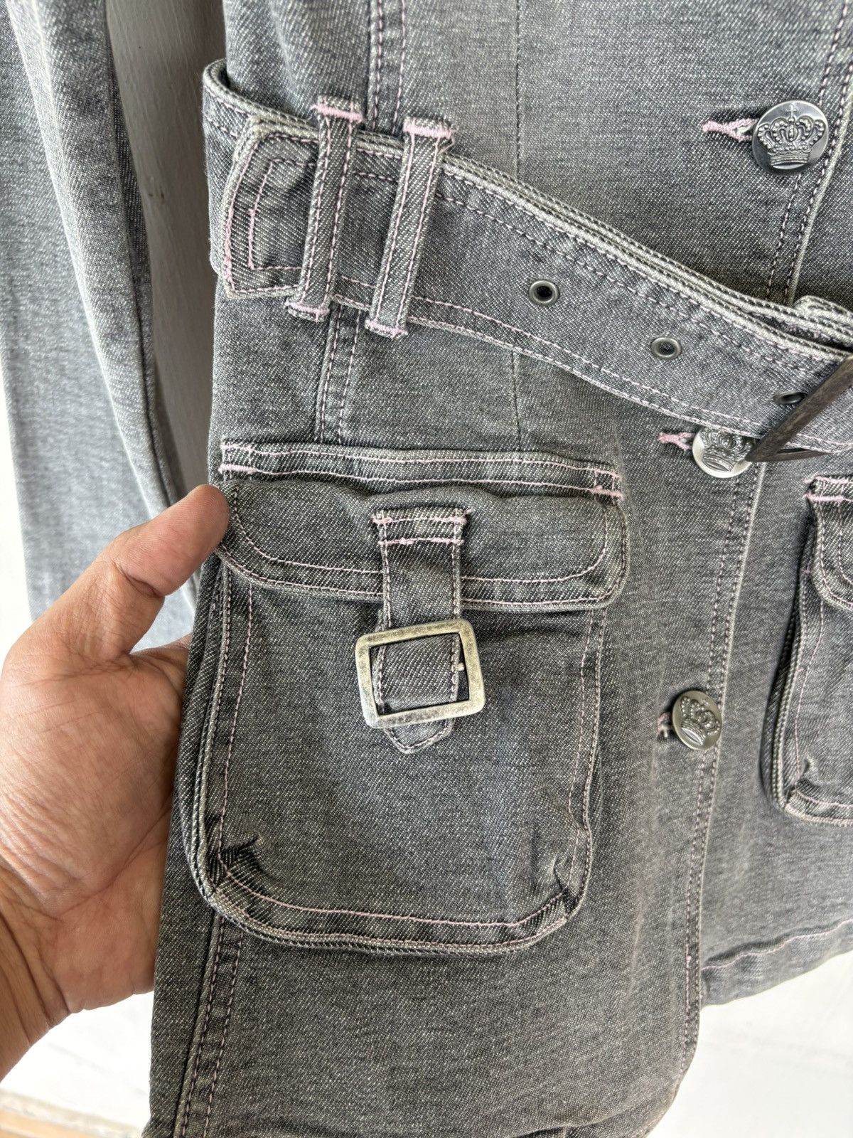 Vintage Vintage Golding Grey Military Style Belted Utility Jacket Size US M / EU 48-50 / 2 - 12 Thumbnail