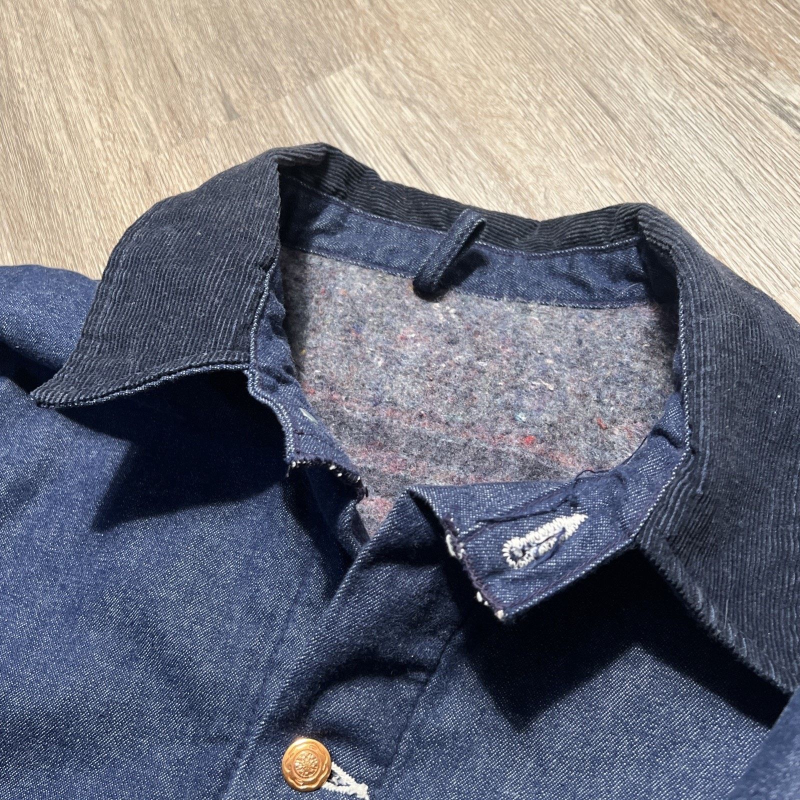 Sears Vintage 50s Lined Dark Denim Prison Stencil Chore Jacket XL Size US XL / EU 56 / 4 - 11 Thumbnail