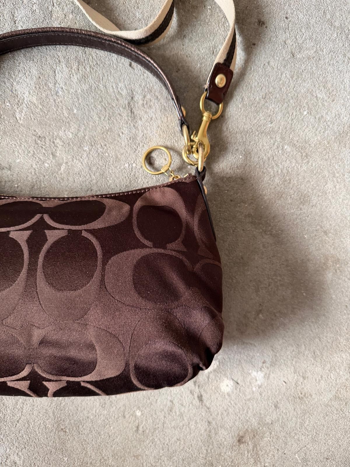 Coach Coach 2Way Poppy Shoulder Bag Brown/Gold Size ONE SIZE - 8 Thumbnail