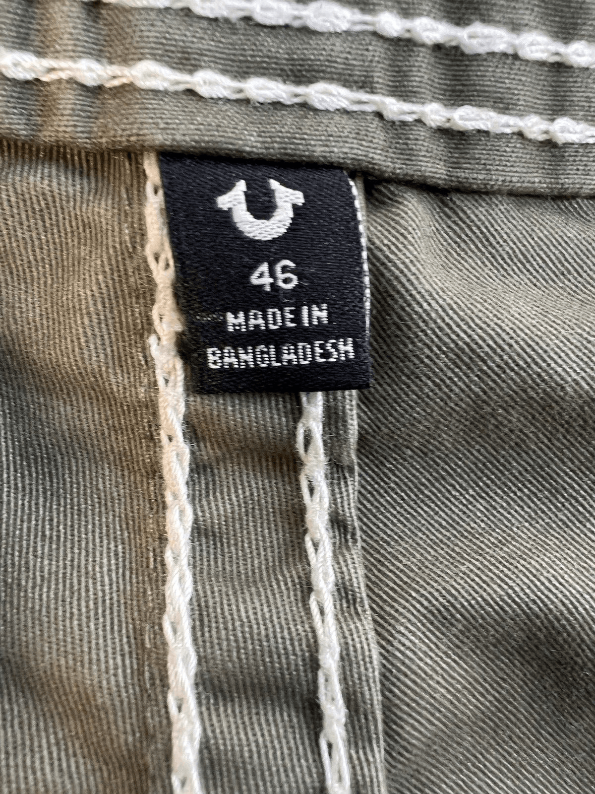 True Religion Men’s 46 Cargo Shorts Military Green Baggy Size US 44 / EU 60 - 5 Thumbnail
