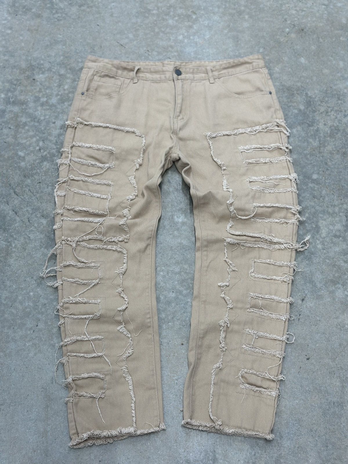 Other Ripped Patch Stacked Style Pants Size US 42 / EU 58 - 1 Thumbnail