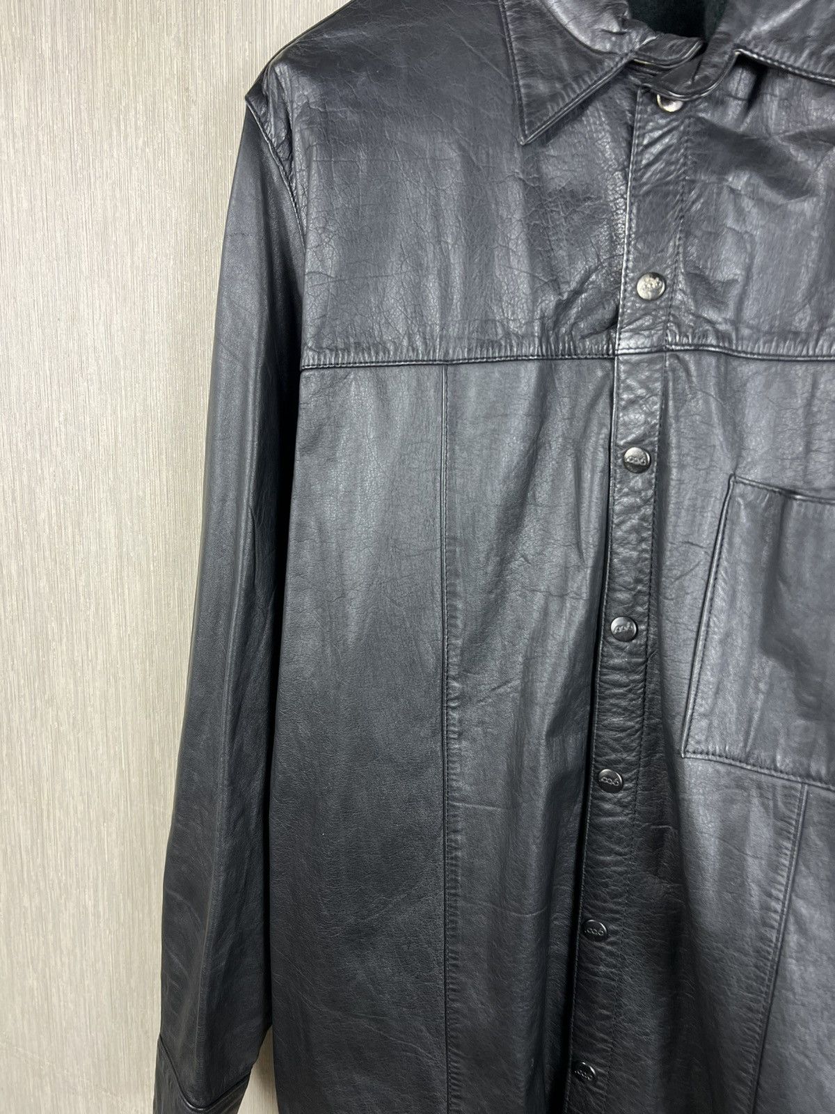 Guidi Vintage 90s avant garde leather shirt button up with pocket Size US M / EU 48-50 / 2 - 9 Thumbnail