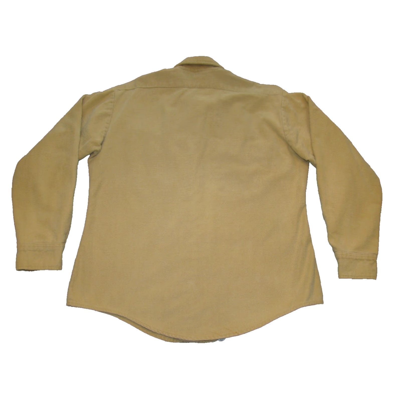 Vintage VINTAGE Duxbak Shirt Chamois Mens Large Long Sleeve Button Up Khaki Tan Shirt Size US L / EU 52-54 / 3 - 6 Thumbnail