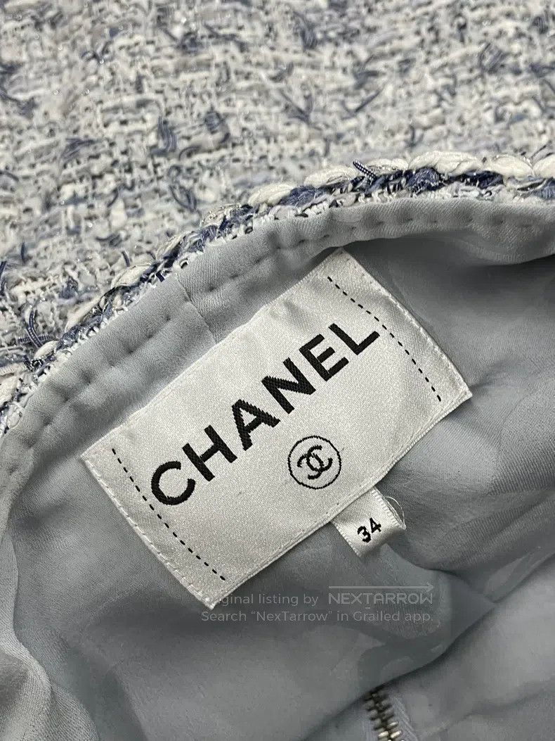 Chanel Chanel 19C Cruise Series Blue and White Glitter Round-neck Size XXS / US 00 / IT 34 - 5 Thumbnail
