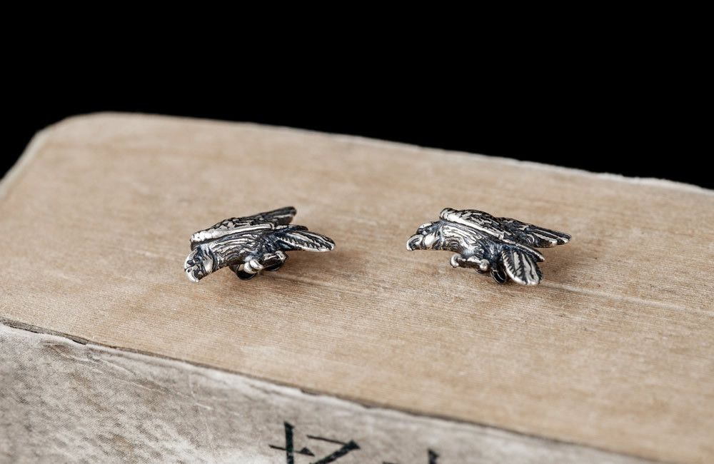 Jewelry × Sterling Silver Eagle Vintage Earrings One Pairs Chrome Jewelry Size ONE SIZE - 4 Thumbnail