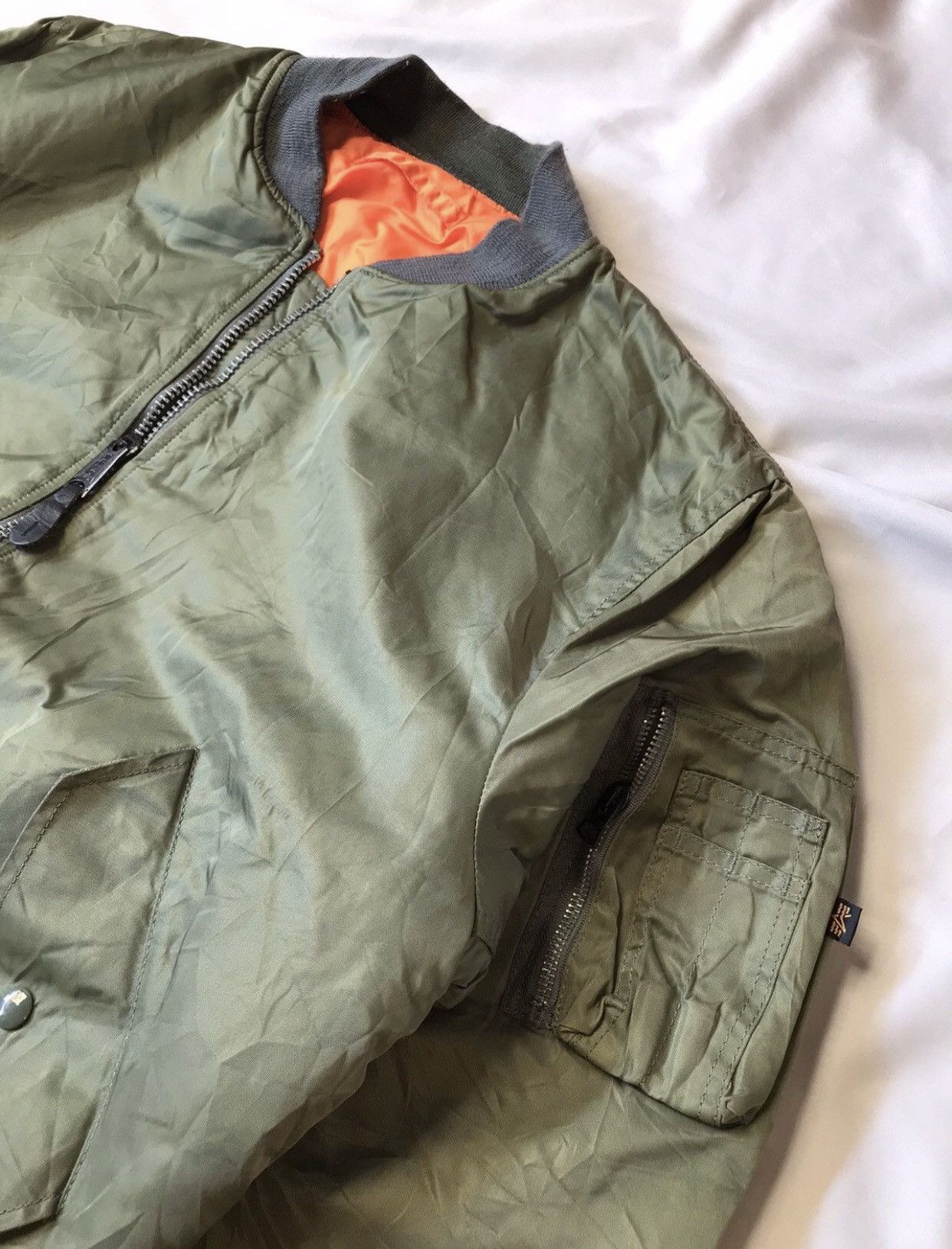 Alpha Industries × Vintage VINTAGE 70s RIOT ALPHA BOMBER JACKET Size US L / EU 52-54 / 3 - 2 Thumbnail