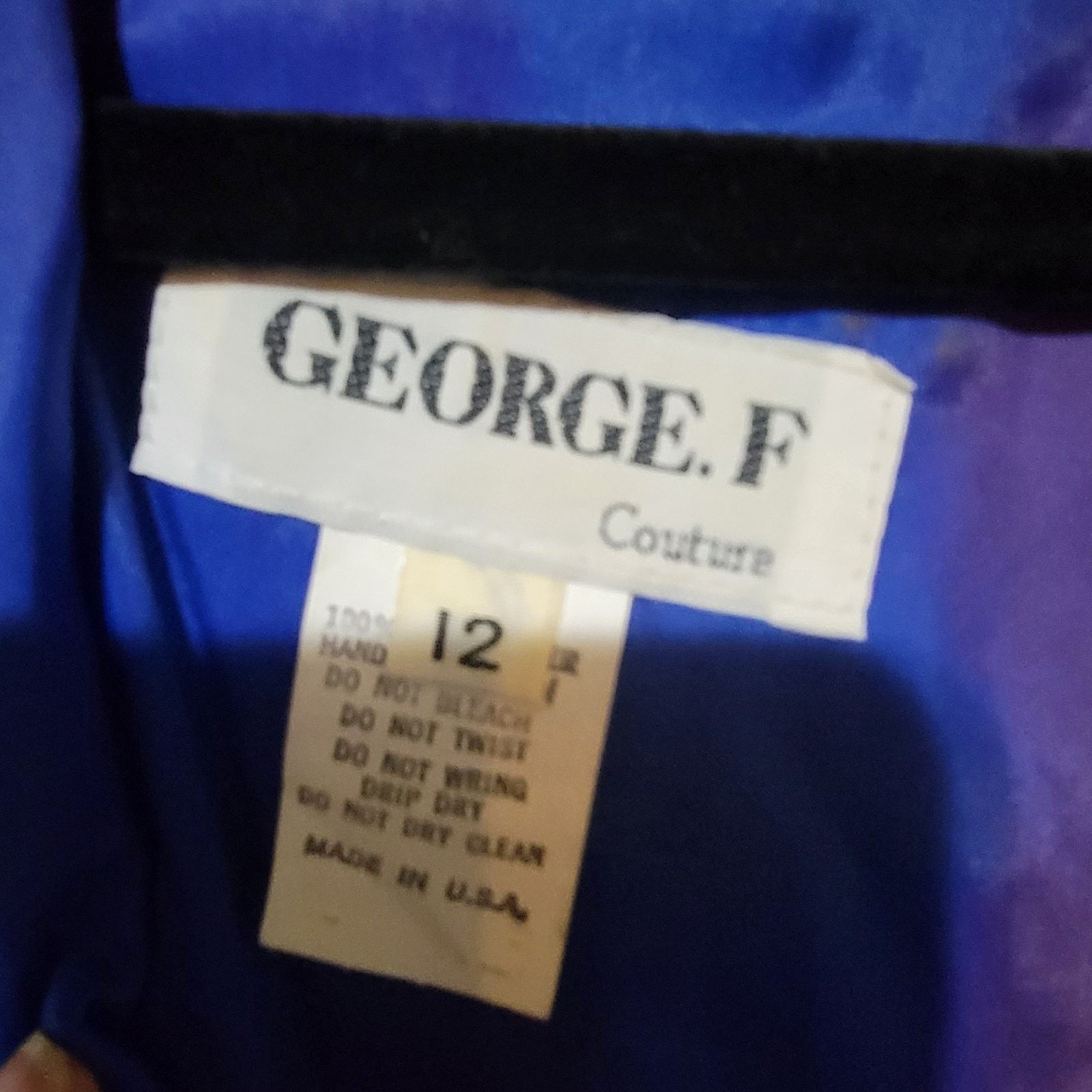 & Other Stories George F Couture Plisse Pleated Fortuny Cobalt Blue Gown Size XL / US 12-14 / IT 48-50 - 2 Thumbnail