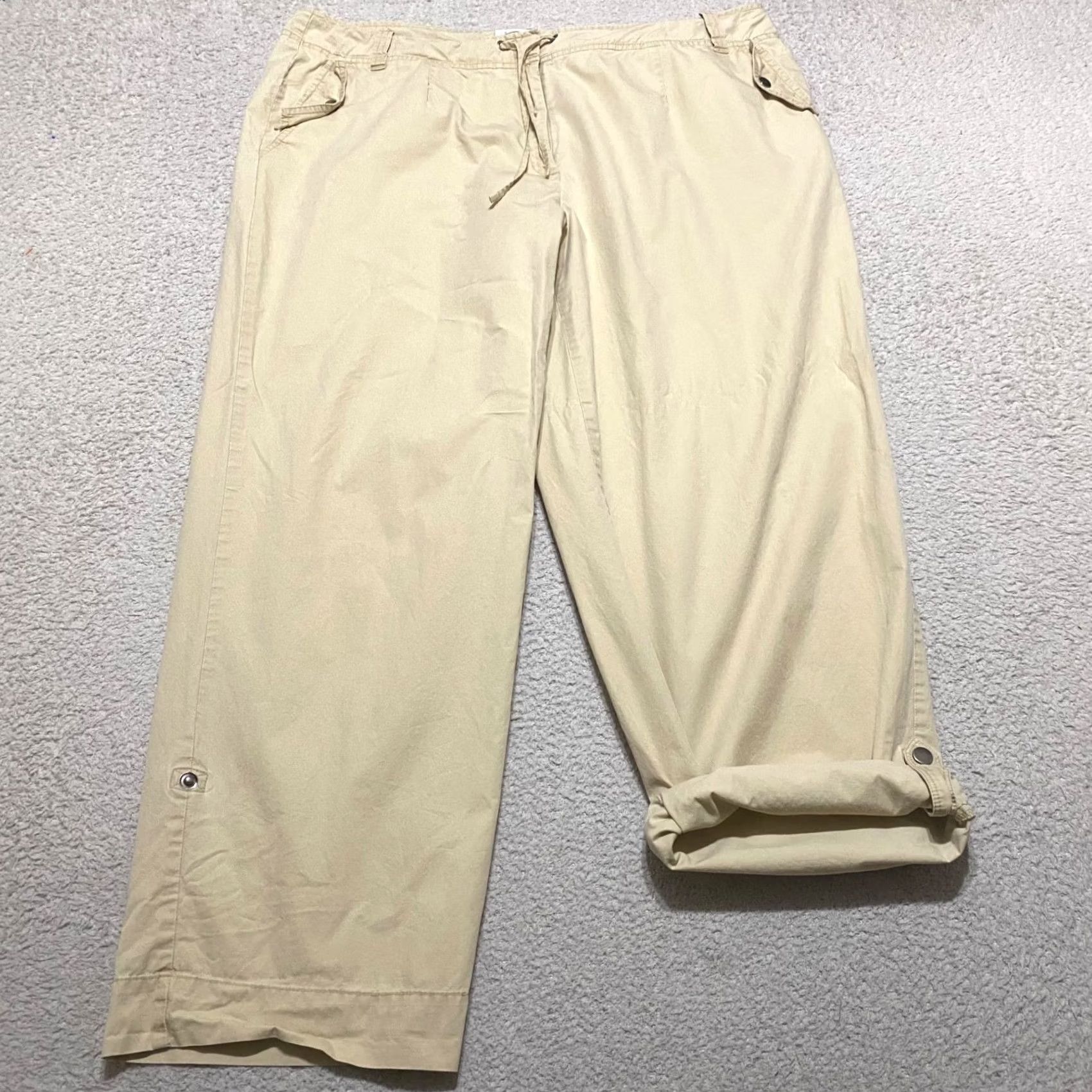 Talbots Talbots Pants Beige 18W Plus Relaxed Straight Chino Casual Vintage No Size 40" / US 18 - 2 Thumbnail