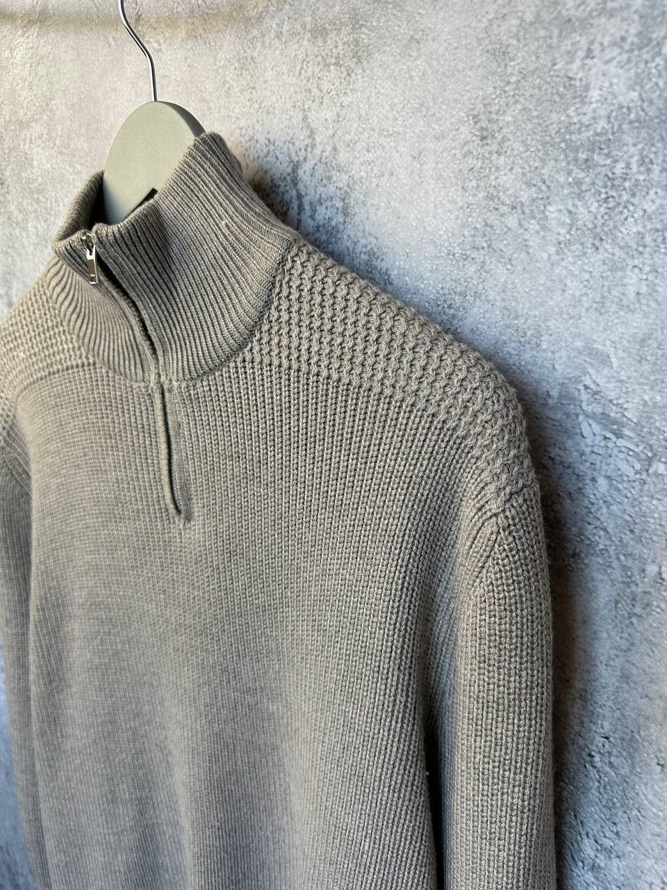 Reiss Reiss Fort 1/4 Zip Knit Sweater Beige Long Sleeve Jumper Size US L / EU 52-54 / 3 - 6 Thumbnail