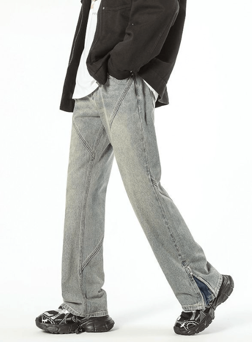 Japanese Brand American retro flared zipper high street jeans Size US 32 / EU 48 - 2 Thumbnail