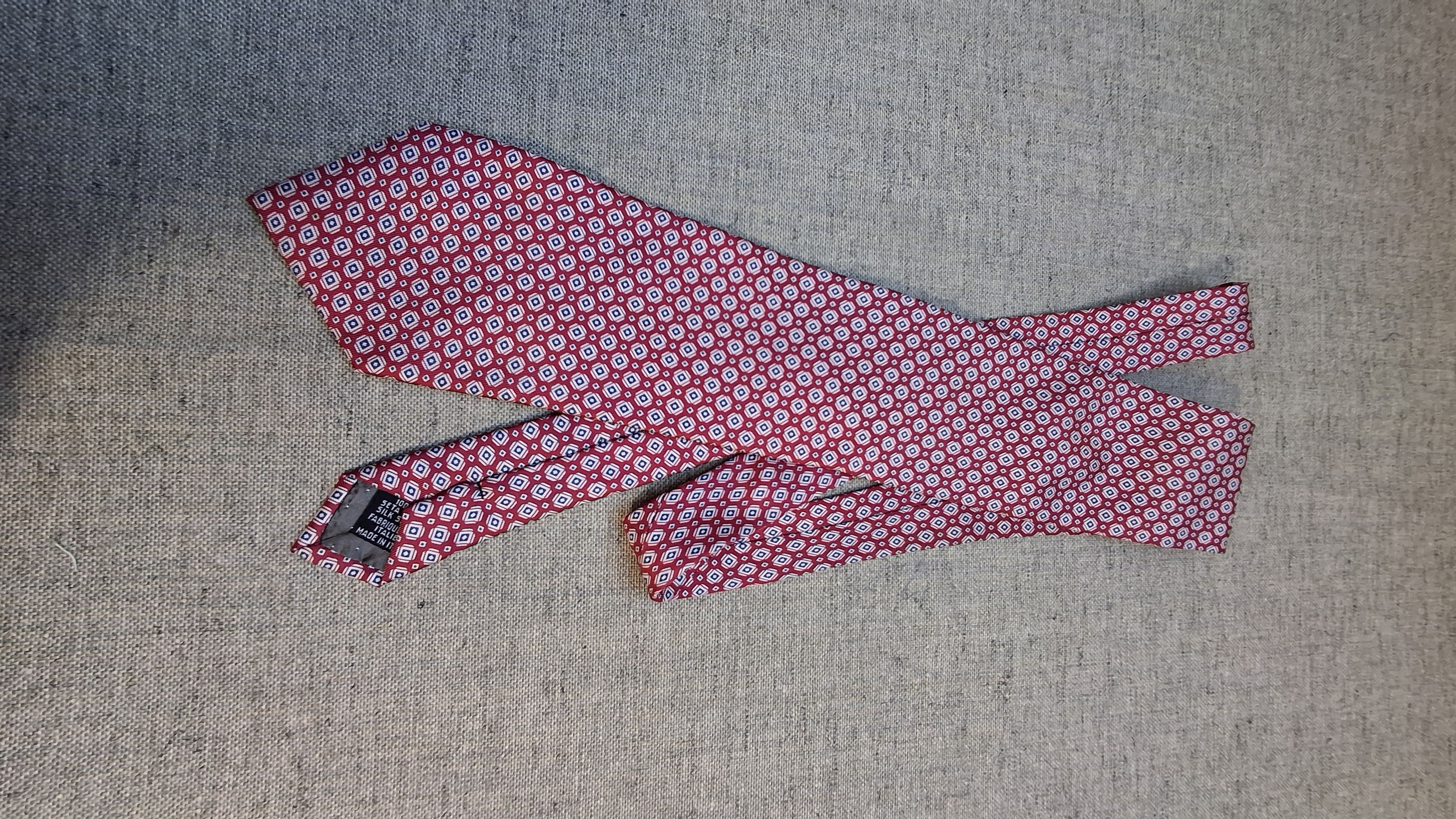 Vintage Gianni Franco Ferrara Vintage Silk Tie – Red Geometric Size ONE SIZE - 2 Thumbnail