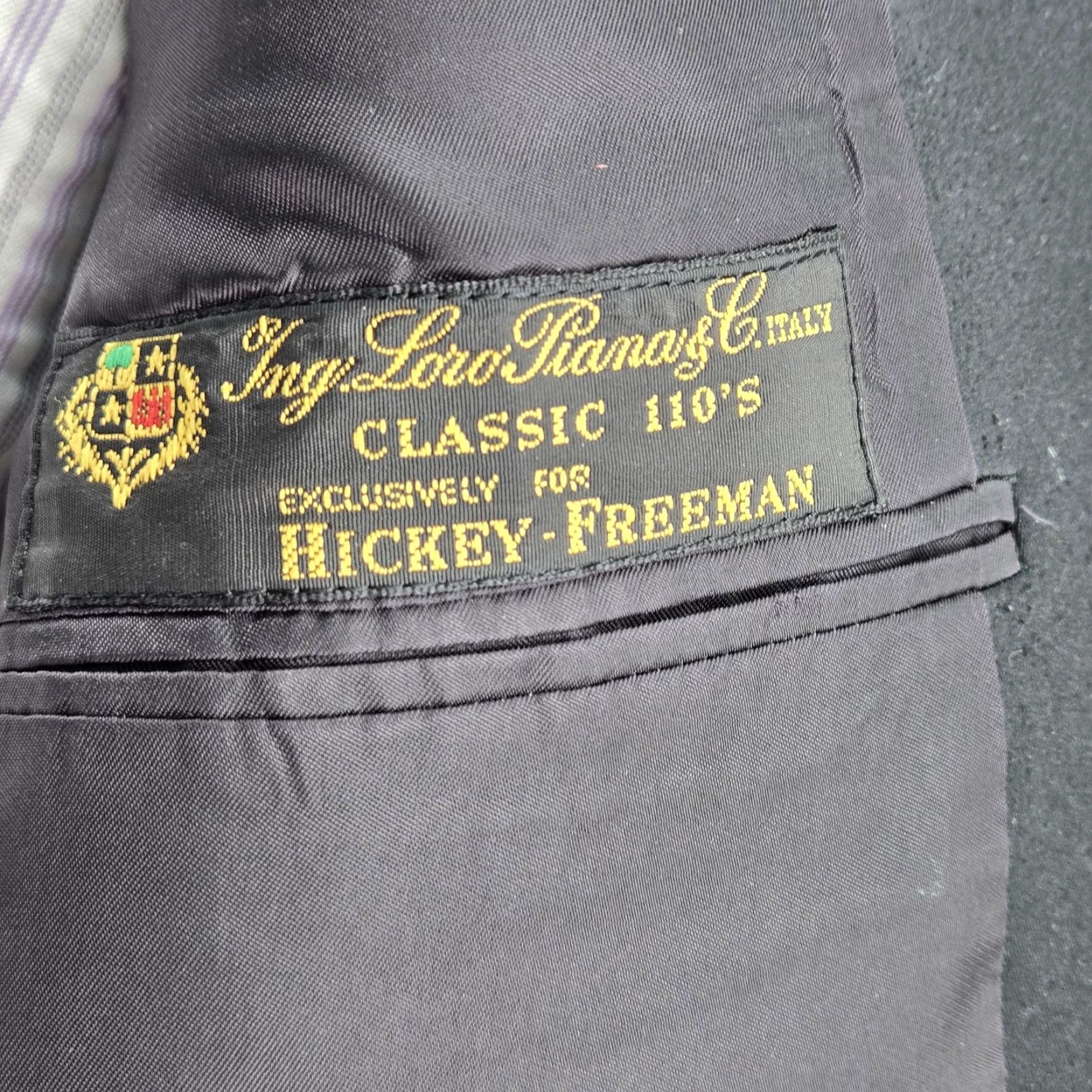 Vintage Hickey Freeman Suit Jacket Mens 40R Black Wool Tweed Single-Breasted One-Button Notch Lapel 2-Piece Classic Fit Capable Formal Business Mens Size 40R - 4 Thumbnail