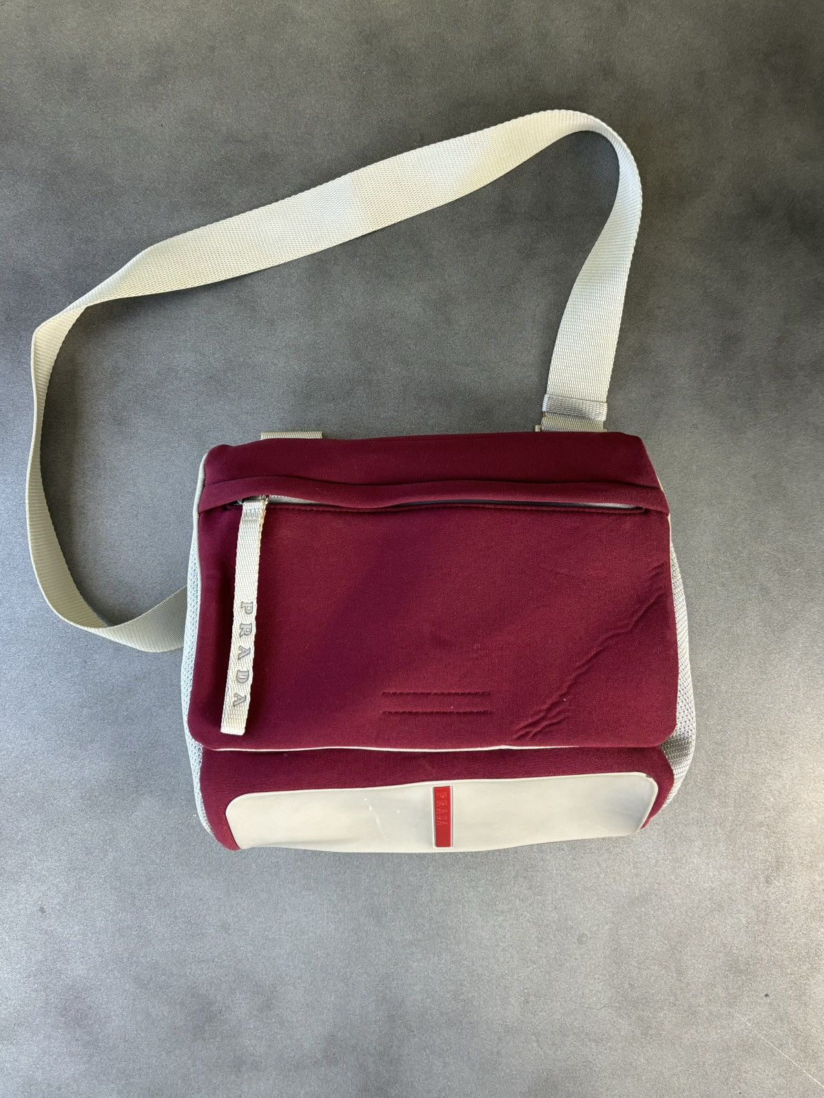 Prada × Vintage S/S 2000 Prada Sport Bag Prada Crossbody Messenger Mesh Line Size ONE SIZE - 3 Thumbnail