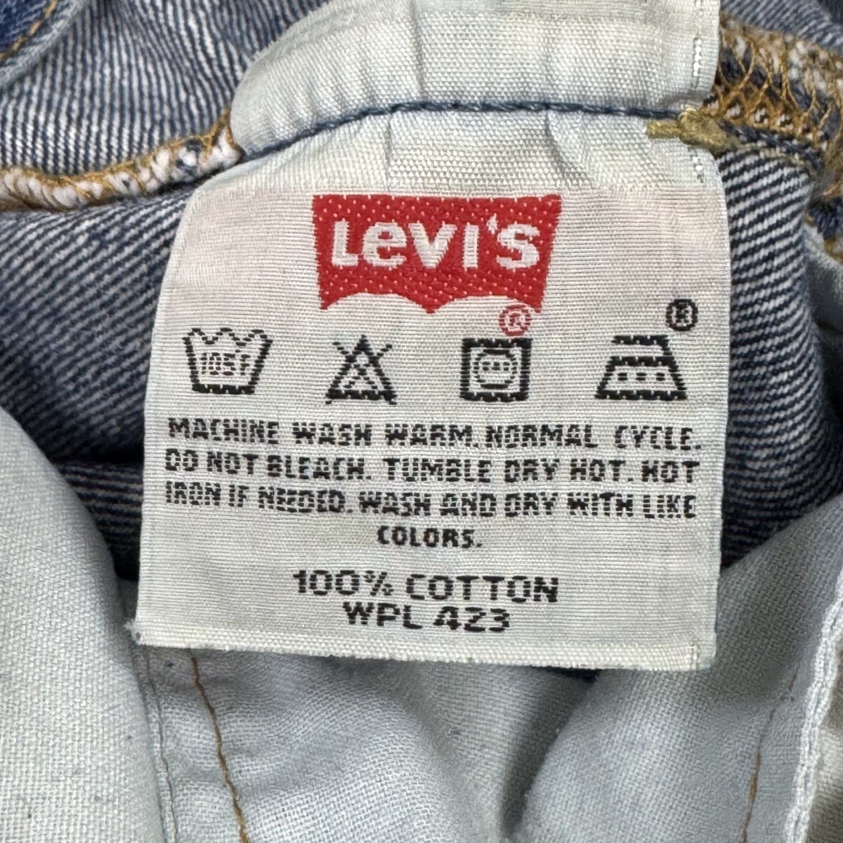 Levi's VINTAGE Levi's 501 Jeans Mens 32x30 Blue Y2K Pants Thrashed Workwear (Tag33x30) Size US 33 - 5 Thumbnail