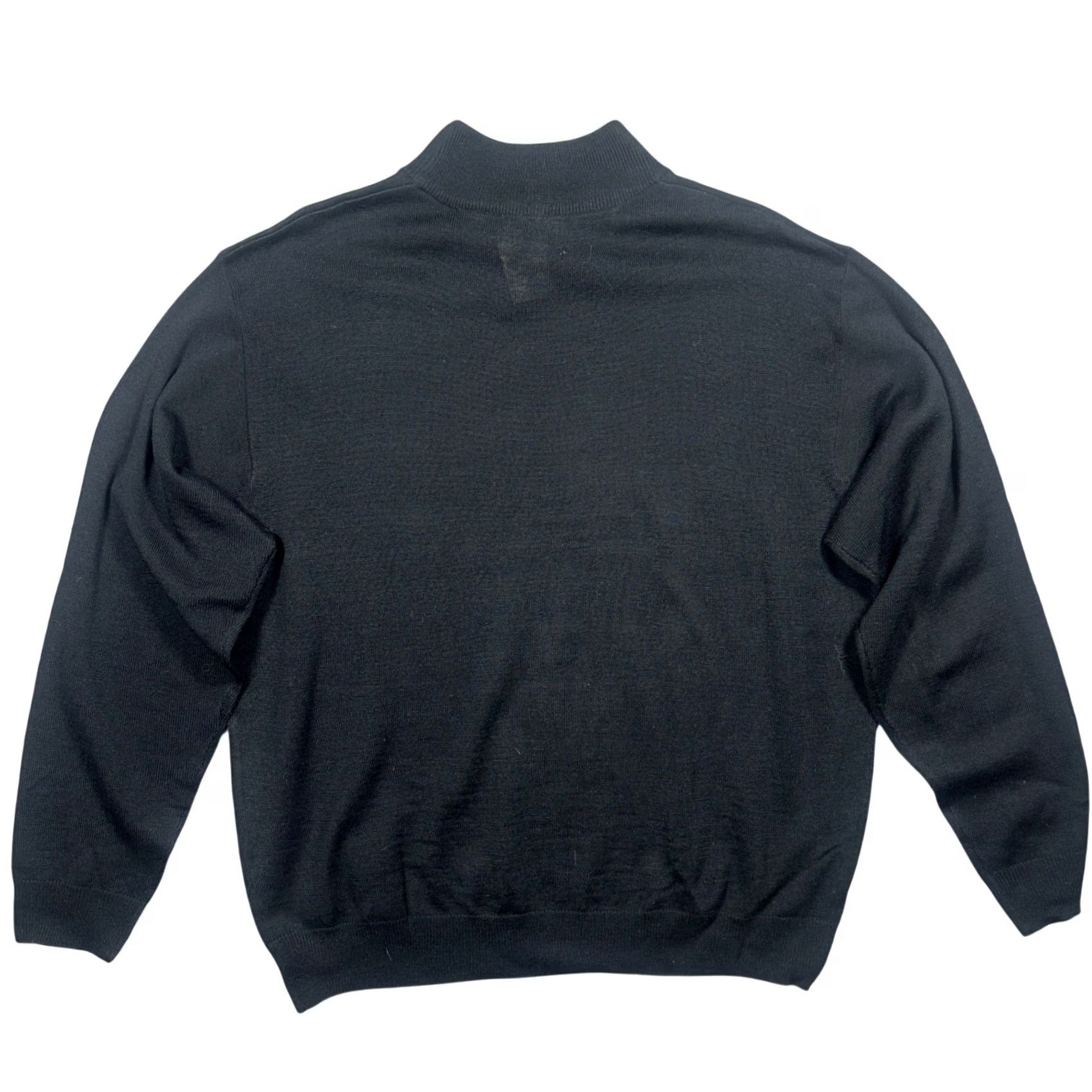 Vintage VINTAGE Linea Uomo Sweater Mens XL Black NEW Merino Wool Pullover Mock Neck Size US XL / EU 56 / 4 - 2 Thumbnail