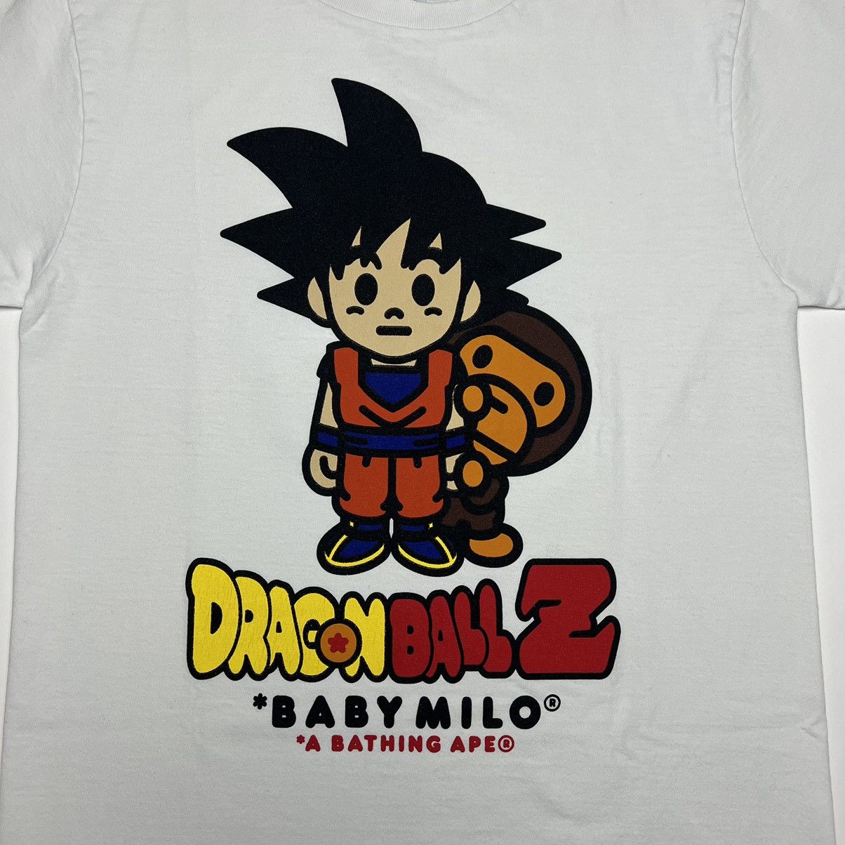 Bape Bape x Dragon ball Goku Base baby milo tshirt Size US S / EU 44-46 / 1 - 2 Thumbnail