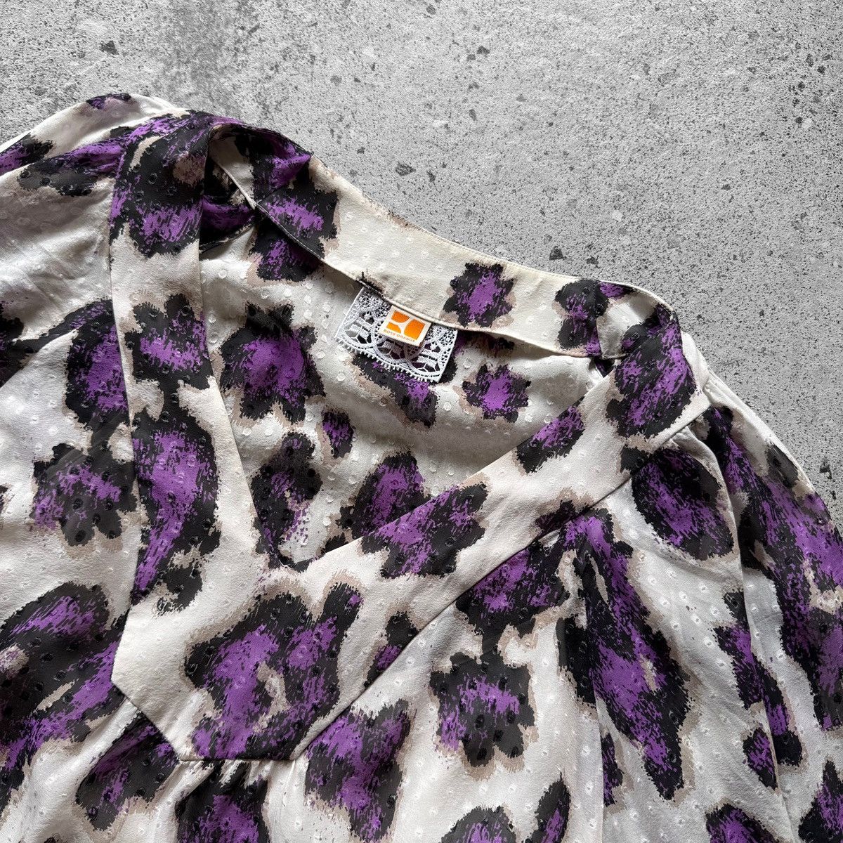 Designer × Vintage Boss Orange Womens Top Ivory Batwing Blouse Shirt Casual Size L / US 10 / IT 46 - 4 Thumbnail