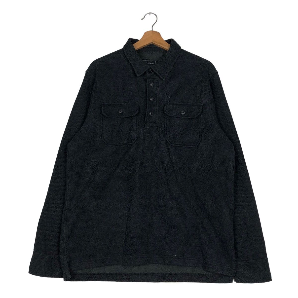 Japanese Brand 🔥Vintage Anorak Collar Jacket L.L.Bean Rich Black Size US M / EU 48-50 / 2 - 1 Thumbnail