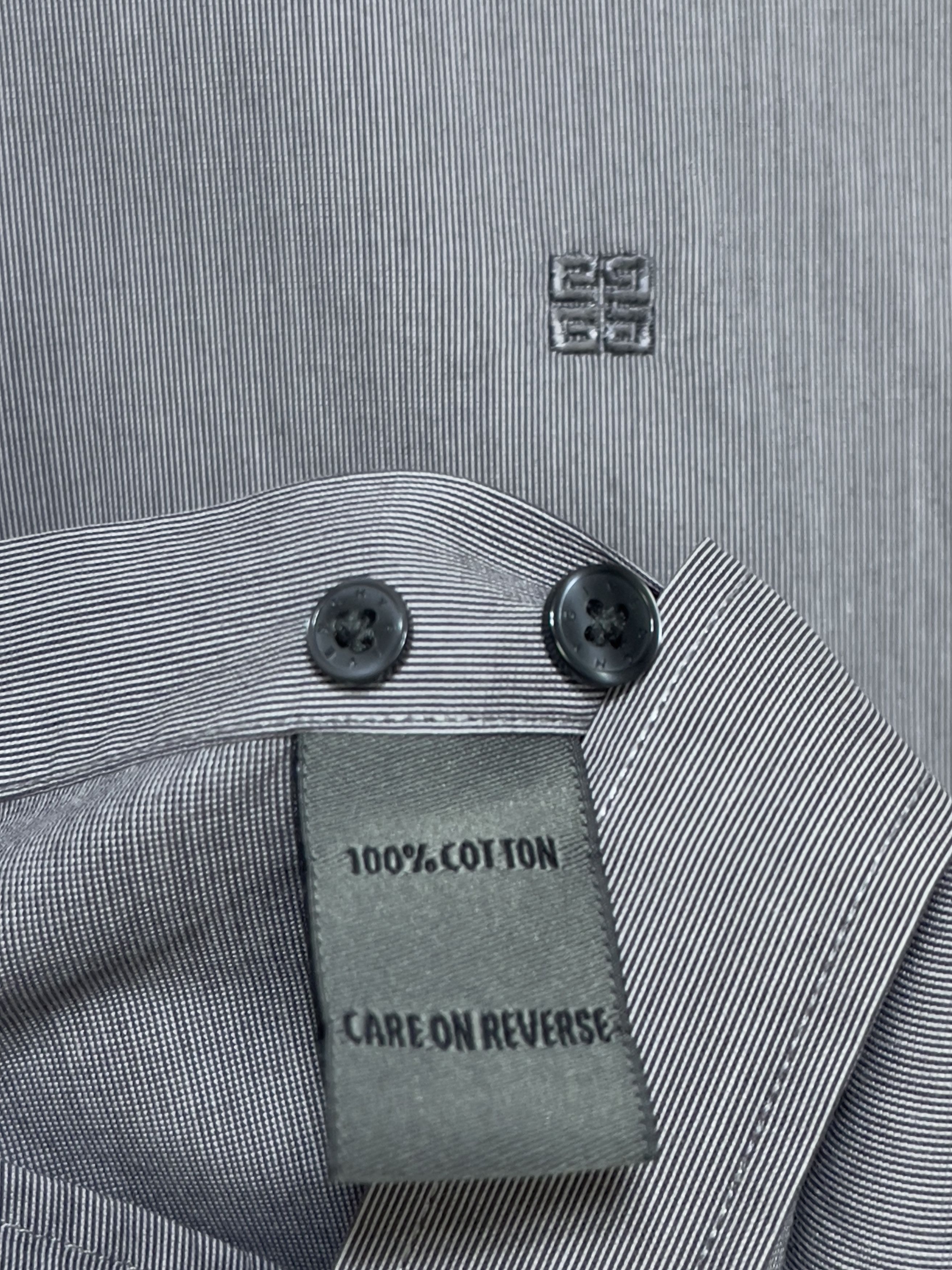 Givenchy 🔥 Givenchy 4G shirt long sleeve cotton gray striped Size US M / EU 48-50 / 2 - 9 Thumbnail