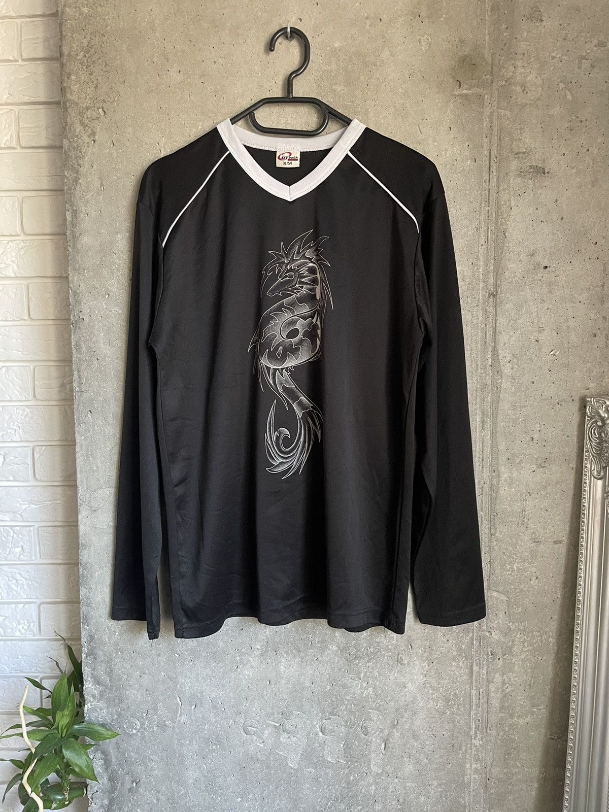 Japanese Brand Crazy Baggy Vintage Y2K Dragon Tribel Skulls Flames Cyber Size US XL / EU 56 / 4 - 1 Thumbnail