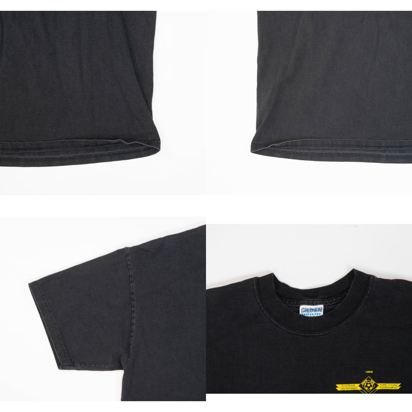 Gildan VINTAGE 90s Soccer Referee T-Shirt Men Large Black Cotton MLS FIFA World Cup Size US L / EU 52-54 / 3 - 9 Thumbnail