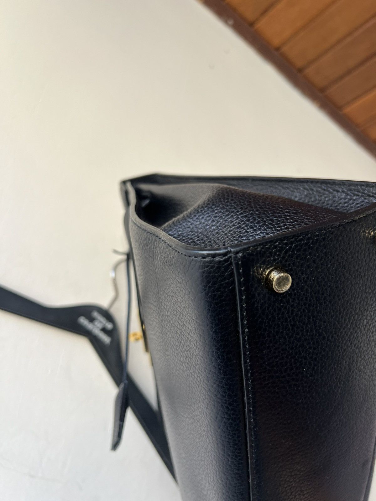 Leather Royal Grace Paris Black Leather Kelly Bag Size ONE SIZE - 21 Thumbnail