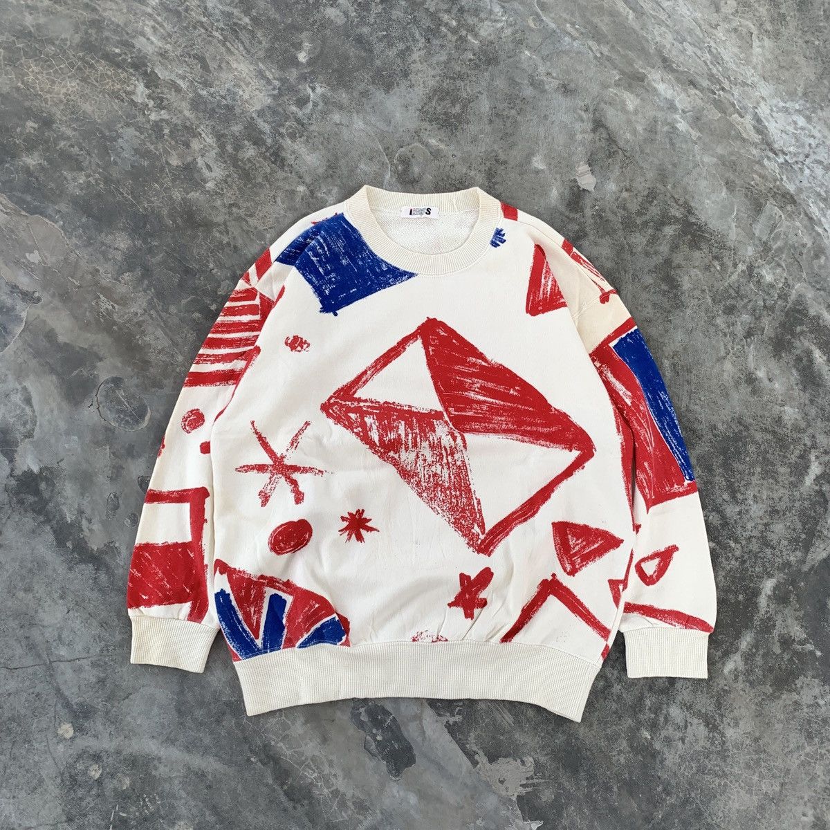 Issey Miyake Vintage Issey Miyake Paint Design Sweatshirt Size US M / EU 48-50 / 2 - 5 Thumbnail