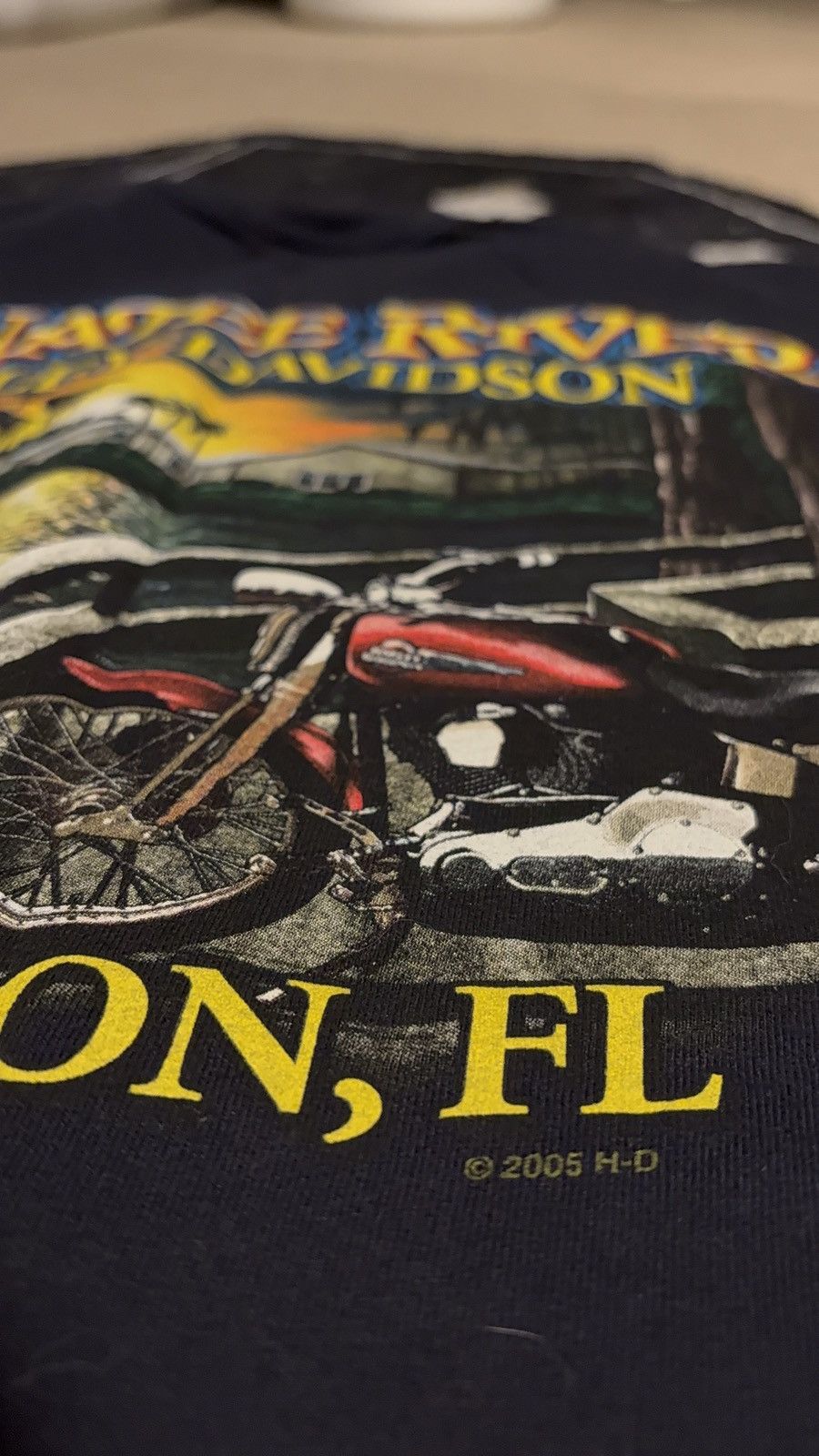Harley Davidson Harley Davidson Thunder Turn It Up Lightning S Tee Y2K 2005 Size US S / EU 44-46 / 1 - 5 Thumbnail