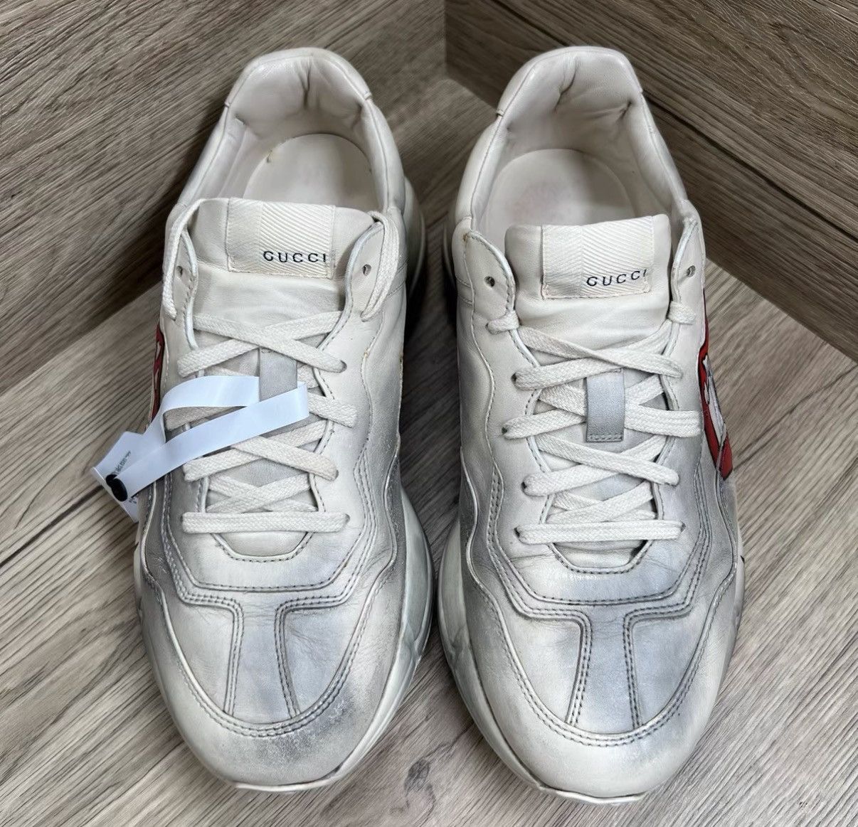 Gucci Gucci Rhyton Lip Print Vintage Dad Sneakers J41 Size US 8 / EU 41 - 2 Thumbnail