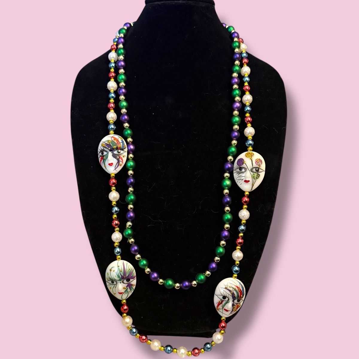 Vintage Vintage Mardi Gras beaded necklaces Size ONE SIZE - 1 Thumbnail