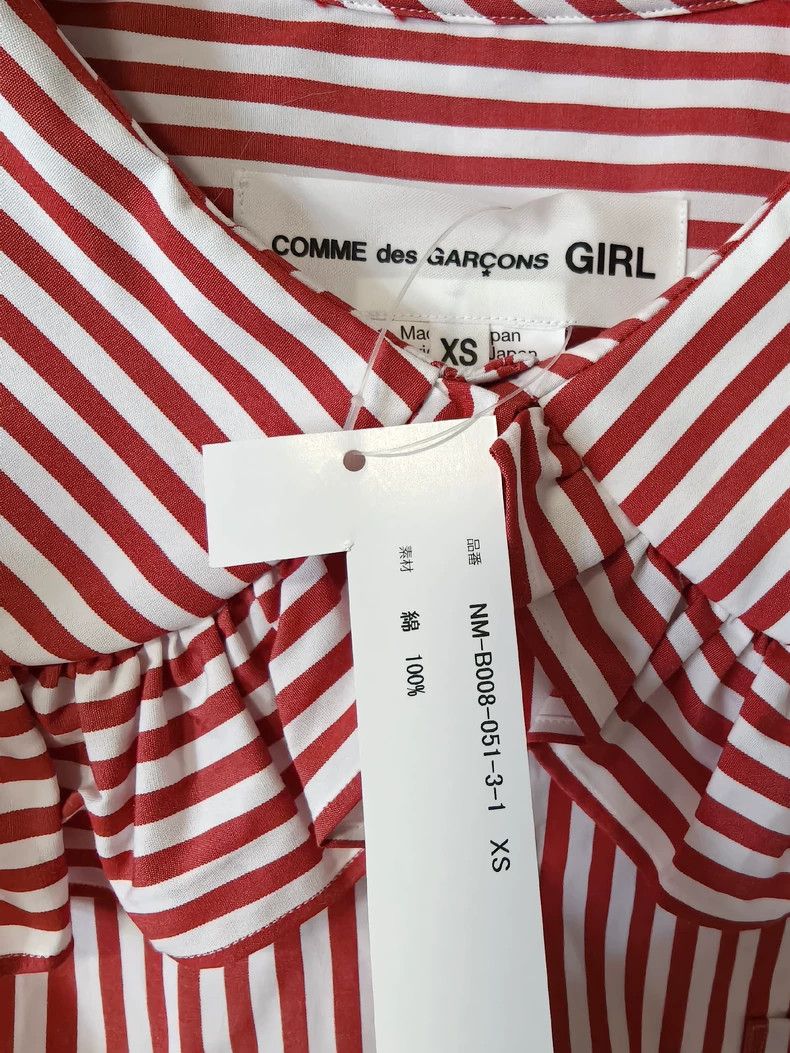 Comme des Garcons Comme Des Garcons Red striped shirt Size XS / US 0-2 / IT 36-38 - 4 Thumbnail