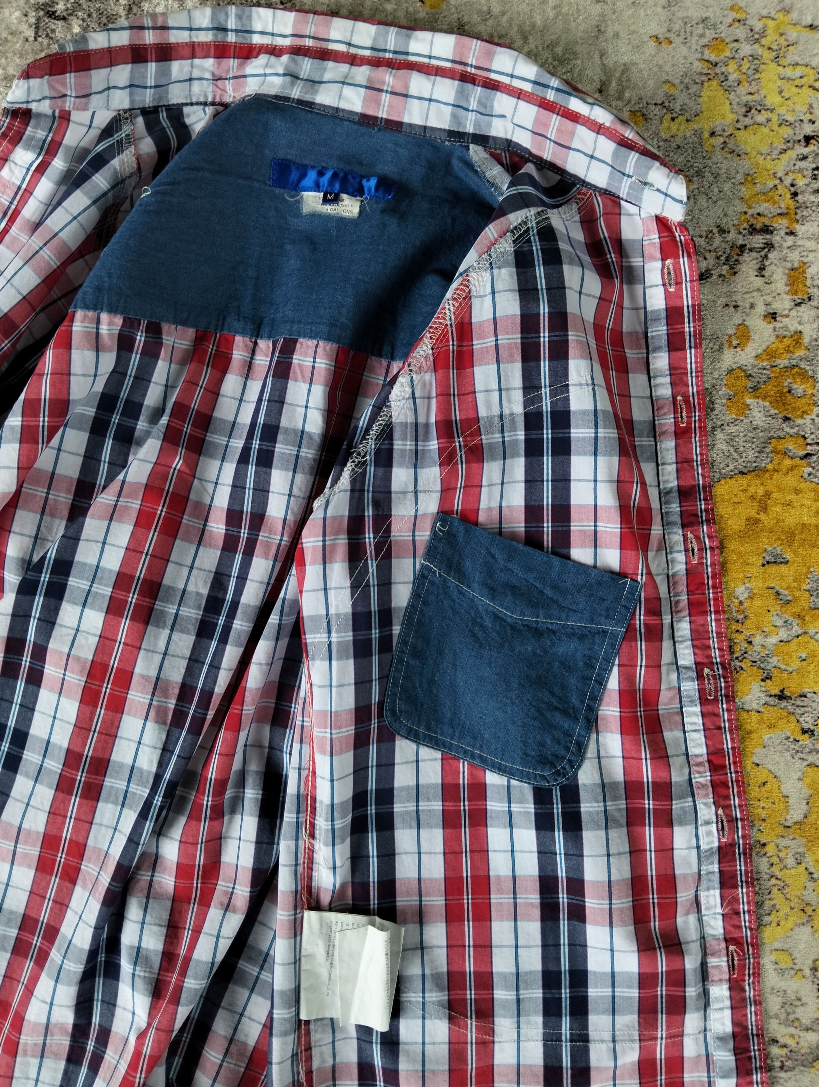Comme des Garcons AD2005 CDG Junya Watanabe Patchwork Plaid Shirt Size US M / EU 48-50 / 2 - 5 Thumbnail
